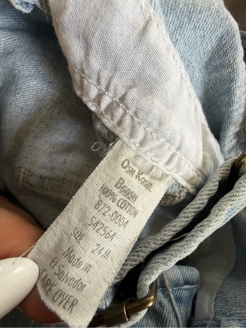 OshKosh B'gosh Vintage Light Blue Denim Kids Overalls